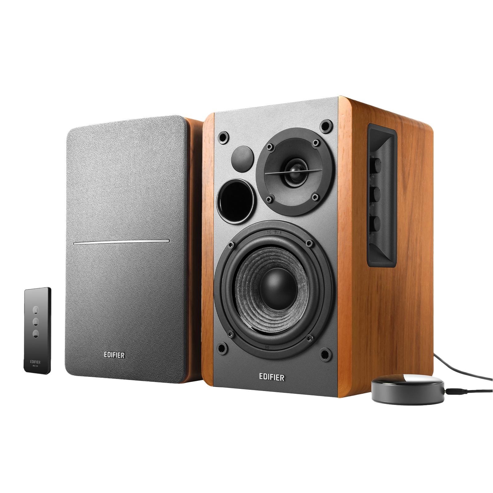 R1280T Powered Bookshelf Speakers with WiiM Mini