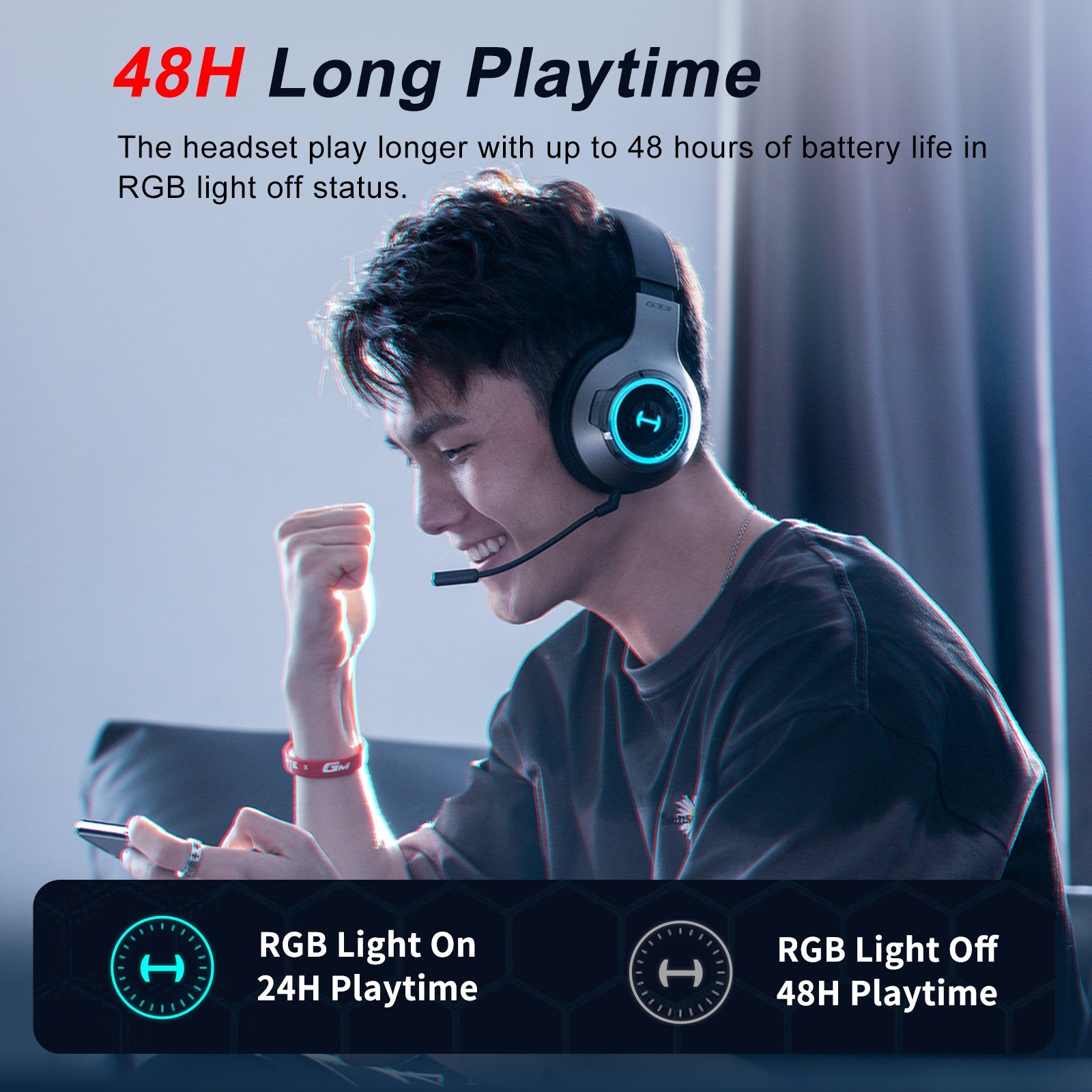 Casque de jeu Bluetooth à faible latence G33BT