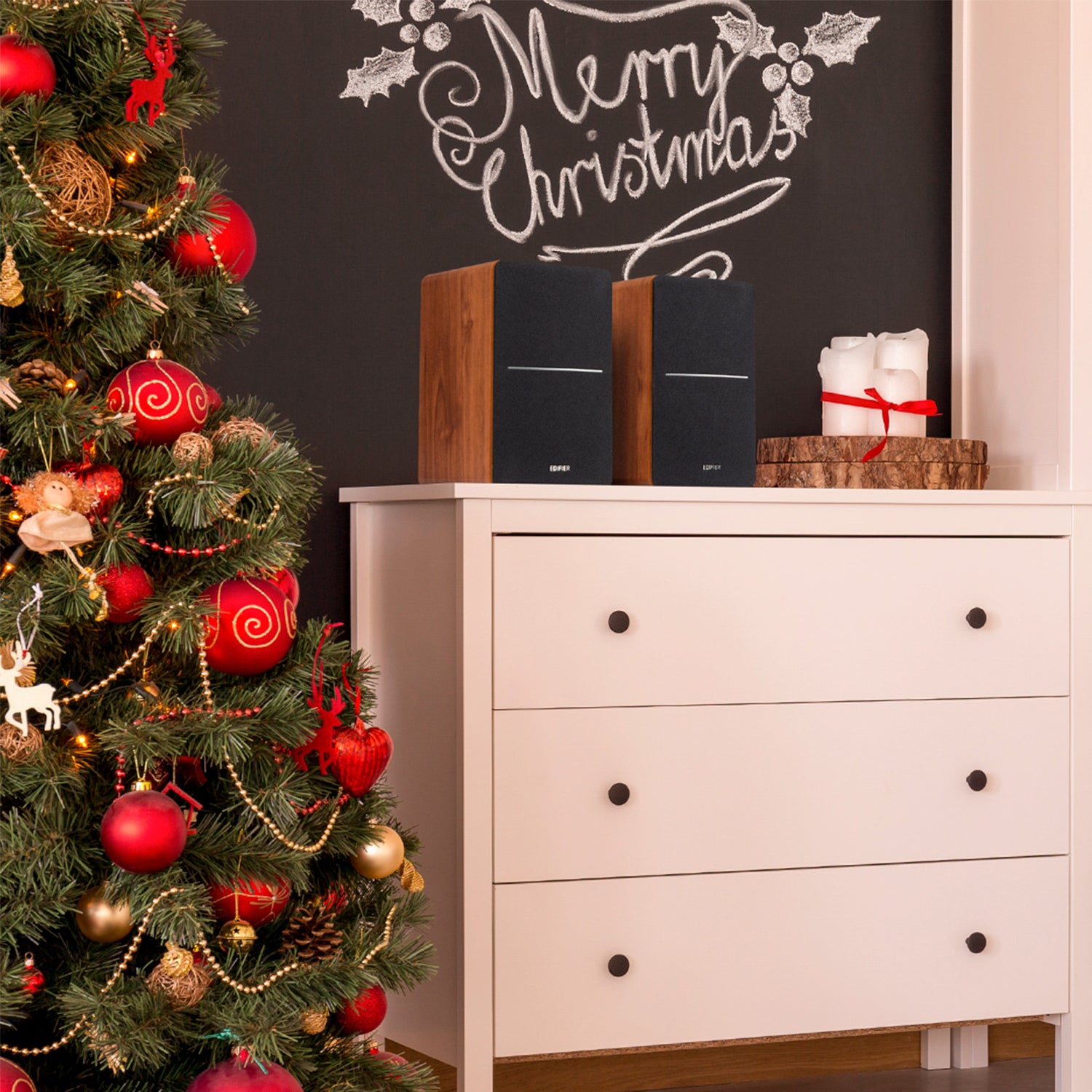 Enceintes bibliothèque actives R1280Ts