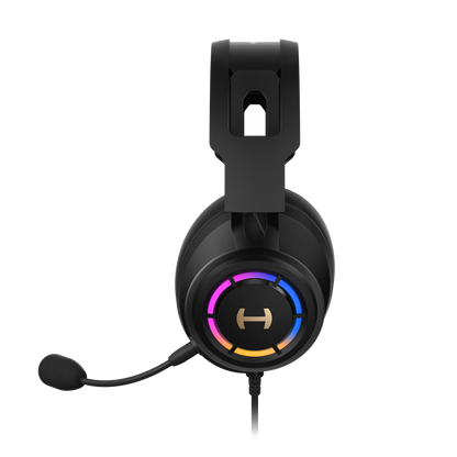 Edifier G35 Casque de jeu pour PC avec qualité sonore haute résolution USB avec son environnant 7.1, pilote hybride 50 mm, micro antibruit ENC, lumière RVB 16,8 m pour PC PS4 Mac ordinateur portable de bureau Noir