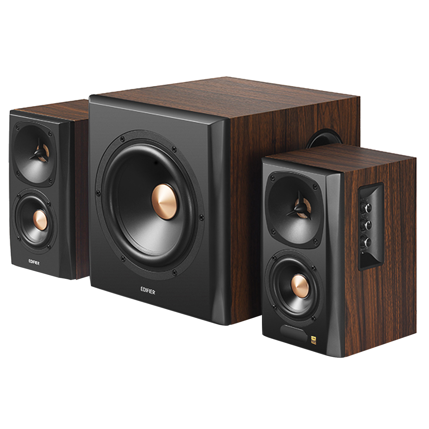 Haut-parleurs S360DB 2.1, audio haute résolution avec caisson de basses sans fil 